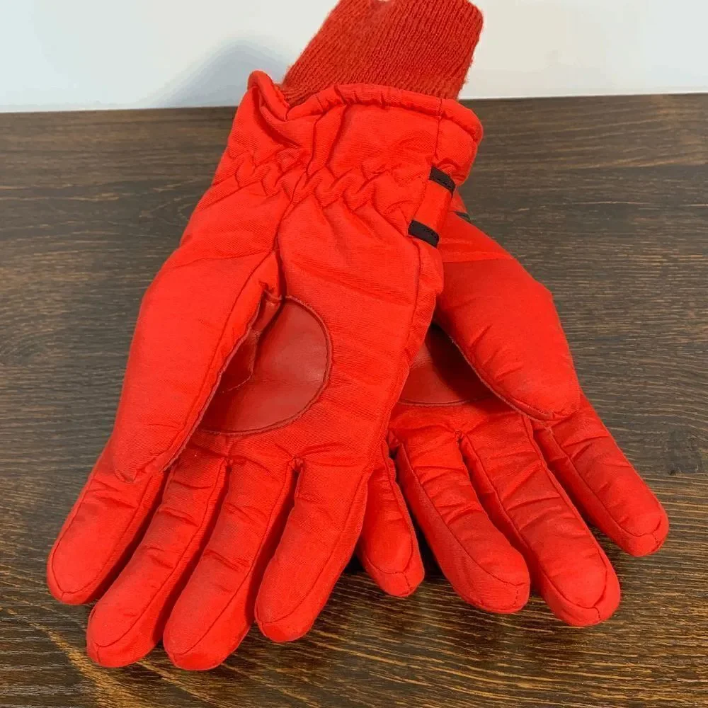 Vintage Montogery Wards Women's Thinsulate Winter Gloves Red S/M